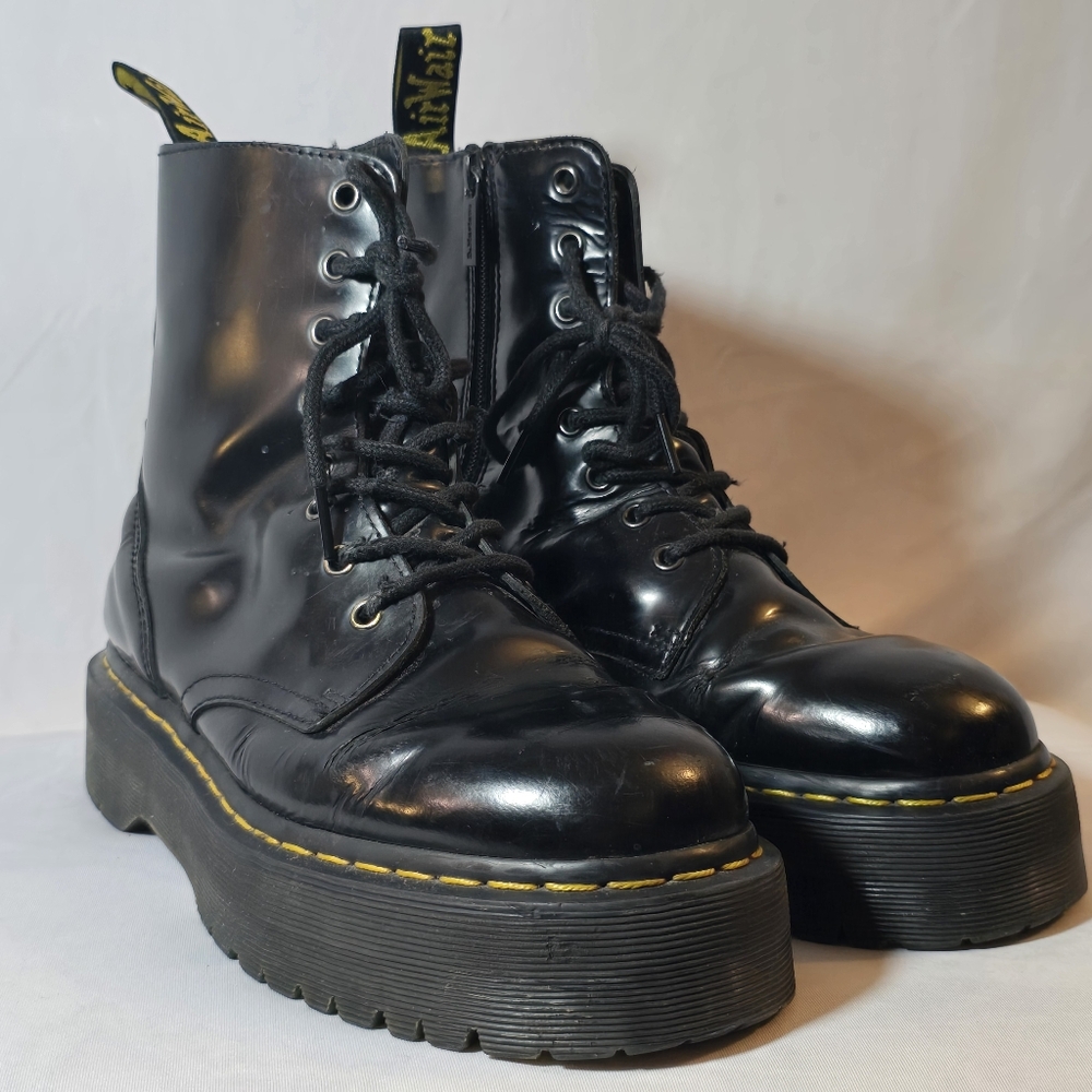 Dr. Martens Black Platform Combat Boots